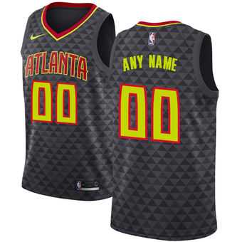 Men & Youth Customized Atlanta Hawks Nike Black Swingman Icon Edition Jersey->customized nba jersey->Custom Jersey